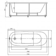 Оберон 170 (только ванна с уп.)