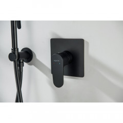 AQ1266MB ОБЕРОН смеситель для душа 1 режим (внешняя и скрытая часть), матовый черный