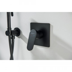 AQ1266MB ОБЕРОН смеситель для душа 1 режим (внешняя и скрытая часть), матовый черный