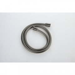 AQ2104BGM шланг для душа 120 см ПВХ, оружейная сталь (шлиф. черный хром)