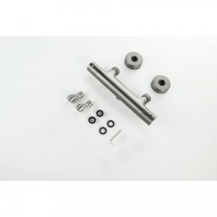 AQ1363BGM ЕВРОПА термостатический смеситель для душа, оружейная сталь (шлиф. черный хром)