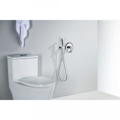 AQ1519CR КЛАССИК набор с гигиеническим душем (смеситель + гигиеническая лейка + шланг + шланговое подсоединение с держателем)