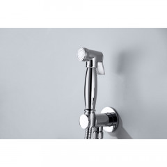 AQ1519CR КЛАССИК набор с гигиеническим душем (смеситель + гигиеническая лейка + шланг + шланговое подсоединение с держателем)