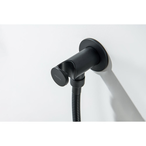 AQ2464MB шланговое подсоединение с держателем, матовый черный