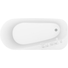 AQ-1115780 ПРИМА Ванна акриловая, отдельностоящая, 1700*800*580 , В комплекте со сливом и ножками. Цвет белый глянцевый.