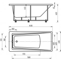 Либра-150 пустая с фр.экр. (слив слева) ПРОДАЕМ ИЗ НАЛИЧИЯ