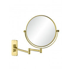 AQ4910BG зеркало косметическое настенное 3х, шлиф. золото