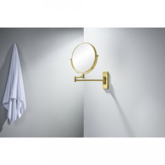 AQ4910BG зеркало косметическое настенное 3х, шлиф. золото