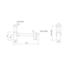 AQ6012BG сифон, шлиф. золото