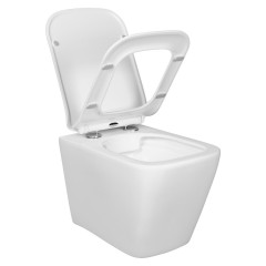 AQ1911-00 Унитаз подвесной безободковый AQUATEK ДЕЛЬТА 480 x 350 x 320 мм + тонкое сиденье с механизмом плавного закрывания