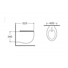 AQ1089-00 АЛЬТАИР Биде подвесное, крепеж