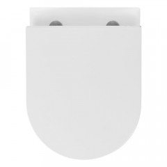 AQ1112-00 КЛАССИК Унитаз подвесной компакт безободковый 490*365*340, тонкое сиденье с механизмом плавного закрывания, крепеж