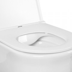 AQ1112-00 КЛАССИК Унитаз подвесной компакт безободковый 490*365*340, тонкое сиденье с механизмом плавного закрывания, крепеж