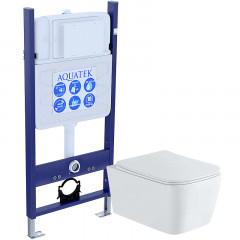 SET AQUATEK ЛИБРА N (рама AQUATEK Standard INS-0000012(без клавиши и крепежа)+унитаз ЛИБРА New AQ0530N-00 с тонким сиденьем soft-close