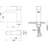 AQ1210CR ОБЕРОН смеситель для раковины 98, без донного клапана