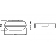 AQ4916MB полка для душа, матовый черный