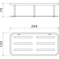 AQ4936MB полка для душа, матовый черный