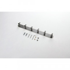 AQ4124BGM ЕВРОПА планка с 6 крючками, оружейная сталь (шлиф. черный хром)