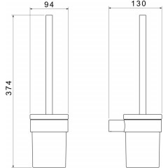 AQ4410MB ЛИРА ершик, матовый черный