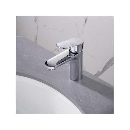 AQ1810CR НИКА смеситель для раковины 90 без донного клапана