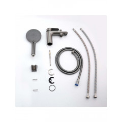 AQ1844BGM НИКА смеситель врезной на борт ванны на 1 отв., оружейная сталь