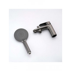 AQ1844BGM НИКА смеситель врезной на борт ванны на 1 отв., оружейная сталь