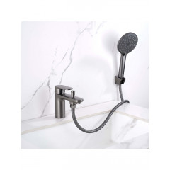 AQ1844BGM НИКА смеситель врезной на борт ванны на 1 отв., оружейная сталь