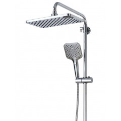 AQ2840CR НИКА душевая система (смеситель для ванны) 3 jet 300х193 мм с длинным изливом