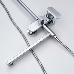 AQ2840CR НИКА душевая система (смеситель для ванны) 3 jet 300х193 мм с длинным изливом