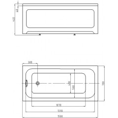 Ванна Мия прямоугольная 150*70 см