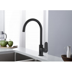 AQ1282MB ОБЕРОН смеситель для кухни, матовый черный