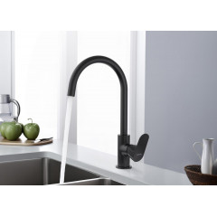 AQ1282MB ОБЕРОН смеситель для кухни, матовый черный