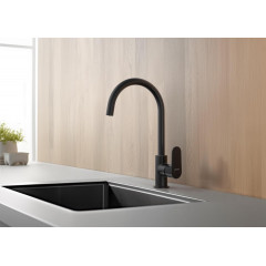 AQ1282MB ОБЕРОН смеситель для кухни, матовый черный