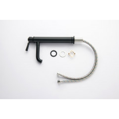 AQ1504MB КЛАССИК смеситель для раковины высокий 235, без донного клапана, матовый черный