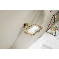 AQ4533PG КЛАССИК мыльница решетка, полир. золото