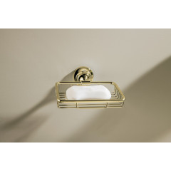 AQ4533PG КЛАССИК мыльница решетка, полир. золото