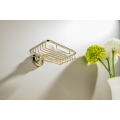 AQ4533PG КЛАССИК мыльница решетка, полир. золото