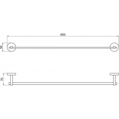 AQ4614CR БЕТТА полотенцедержатель 600 мм