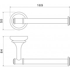 AQ4508MB КЛАССИК бумагодержатель, матовый черный