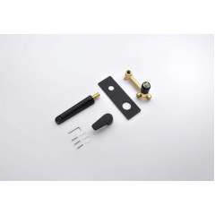 AQ1113MB БЕТТА смеситель для раковины настенный (внешняя и скрытая часть), матовый черный