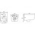 SET AQUATEK ЛУГАНО 4в1 (рама AQUATEK Standard INS-0000012+ крепеж KKI-0000002+клавиша KDI-0000010+унитаз ЛУГАНО AQ2002-00 с тонким сиденьем soft-close