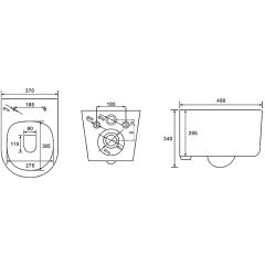 SET AQUATEK МИЯ 4в1 (рама AQUATEK Standard INS-0000012+ кркпеж KKI-0000002+клавиша KDI-0000022+унитаз МИЯ AQ2004-00 с тонким сиденьем soft-close