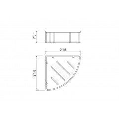 AQ4926BG угловая полка, шлиф. золото