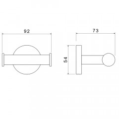 AQ4202BG ОБЕРОН крючок двойной, шлиф. золото