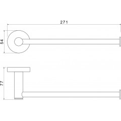 AQ4119MB ЕВРОПА полотенцедержатель, матовый черный