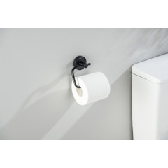 AQ4218MB ОБЕРОН бумагодержатель квадратный, матовый черный