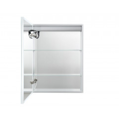 AQ7603B-MLC Алюминиевый зеркальный шкаф с подсветкой 600*800*133,крепеж.Одна зерк.дверца,антизапотевание,акрил. подсветка, петли BLUM