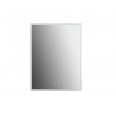 AQ7603B-MLC Алюминиевый зеркальный шкаф с подсветкой 600*800*133,крепеж.Одна зерк.дверца,антизапотевание,акрил. подсветка, петли BLUM