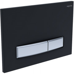 KDI-0000031 (009D-2) Панель смыва Slim Черный матовый (клавиша прямоугольная, хром)