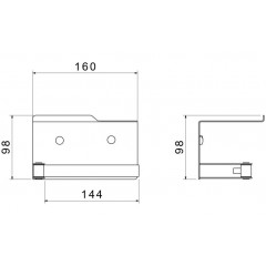AQ4929CR ЛИБРА бумагодержатель с полкой